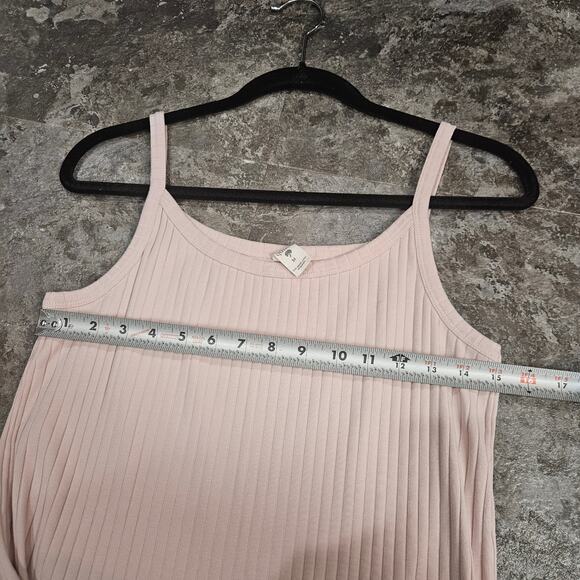Kate Quinn Organic Cotton Sustainable Pink Ribbed Tank Top Size Medium - Picture 4 of 6